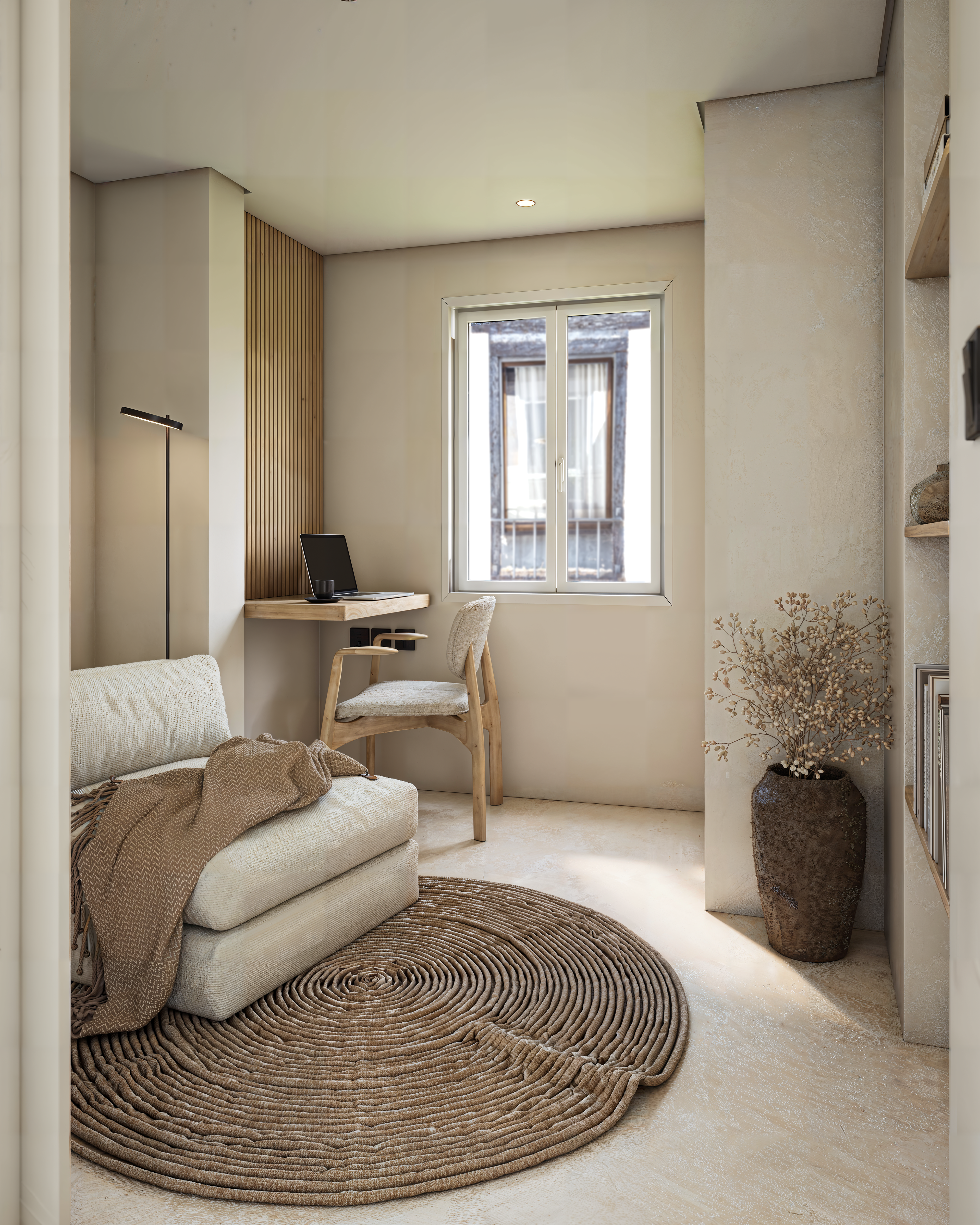 Apartamento Madrid render 3D sala