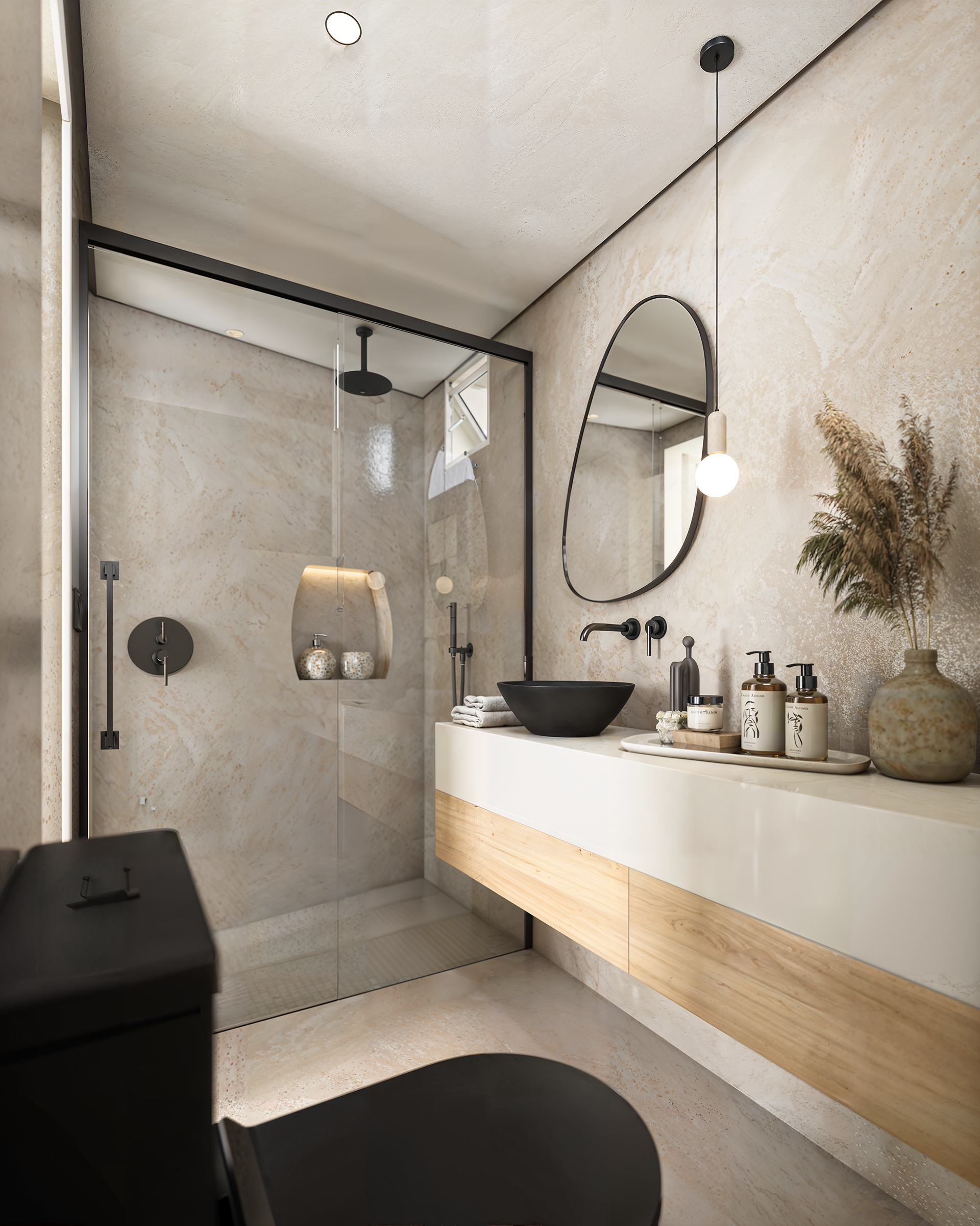 Apartamento Madrid render 3D cozinha